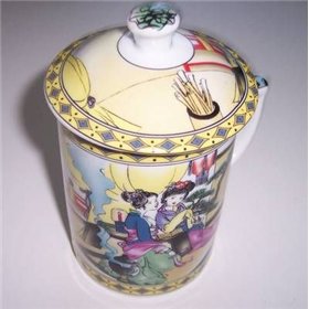 Cana de ceai cu capac, din portelan - Remediu Feng Shui Cana de ceai cu capac, din portelan - Remediu Feng Shui