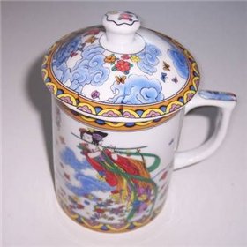 Cana de ceai cu capac, din portelan - Remediu Feng Shui Cana de ceai cu capac, din portelan - Remediu Feng Shui
