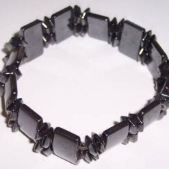Bratara magnetica cu hematit pe elastic - remediu Feng Shui