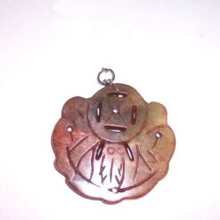 Amuleta Feng Shui din jad - pene de paun si moneda
