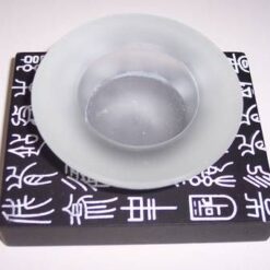 Suport Feng Shui din lemn si ceramica, cu ideograme