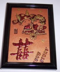 Tablou Feng Shui cu Simbolul Dublei Fericiri