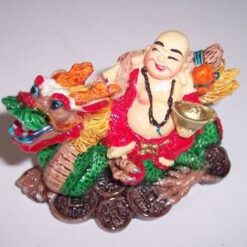 Buddha rosu pe Dragonul Imperial - remediu Feng Shui