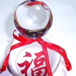 Wu Lou din cristal transparent cu Ideograma Norocului