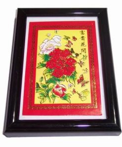Tablou Feng Shui cu flori de bujor