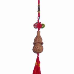 Wu Lou din lemn de nuc, sculptat manual, cu nod mistic