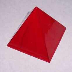 Piramida rosie - mata - din cristal optic
