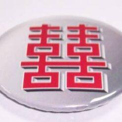 Insigna Feng Shui cu Simbolul Dublei Fericiri