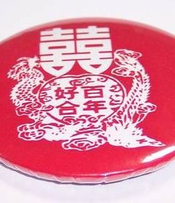 Insigna Feng Shui cu Pasarea Phoenix si Dragonul