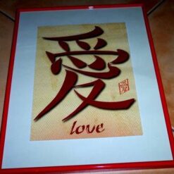 Tablou Feng Shui cu ideograma Dragostei