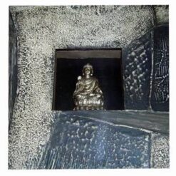 Tablou Feng Shui din lemn cu statuia lui Buddha