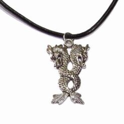 Dragoni Imperiali ai dragostei, din metal, pe siret negru