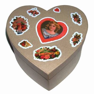 Cutie de carton cu simboluri de dragoste si ingeras