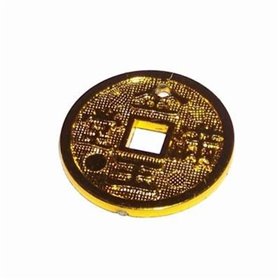 Moneda antica aurie cu ideograme de bun augur