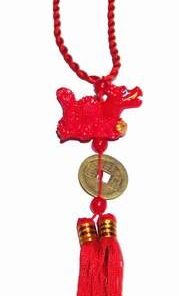 Dragonul rosu cu crabul norocos, moneda Pa Kua si sfere