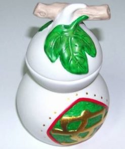 Wu Lou alb din ceramica cu ideograma sanatatii aurie