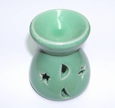 Vas din ceramica pentru aromaterapie - verde