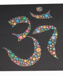 Tablou Feng Shui cu simbolul Tao/Om cu florile fericirii