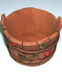 Vasul Abundentei din ceramica cu frunze si gargarite