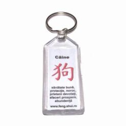 Breloc Feng Shui pentru zodia Caine - alb