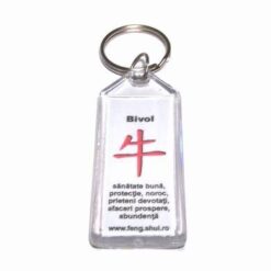 Breloc Feng Shui pentru zodia Bivol - alb