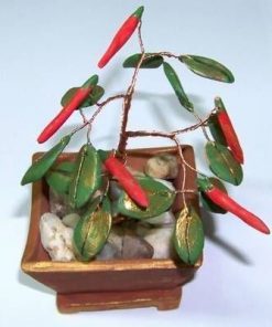 Copacel Feng Shui lucrat manual cu ardei rosii - mic