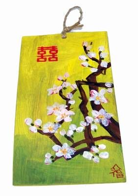 Tablou Feng Shui din ceramica cu flori de mar