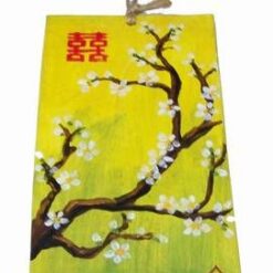 Tablou Feng Shui din ceramica cu flori de prun