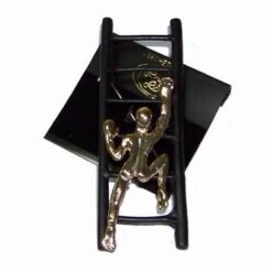 Brosa Feng Shui, vintage, cu scara si omulet
