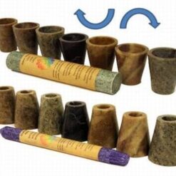 Set de 7 suporti pentru lumanari, din onix