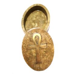 Casetuta din onix, ovala, cu Cheia Intelepciunii/Ankh