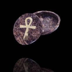 Casetuta din onix, ovala, cu Cheia Intelepciunii/Ankh