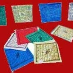 Banner Feng Shui cu cele 5 elemente si 5 mantre tibetane