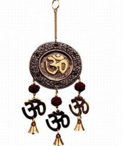 Clopotel Feng Shui cu Rudraksha si simbolul Tao/Om