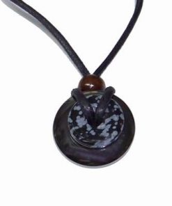 Talisman Feng Shui cu obsidian Fulg de nea si hematit