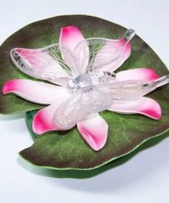 Floare de Lotus cu fluture - luminata cu led
