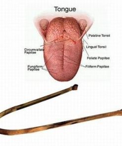 Dispozitiv din cupru pentru curatarea toxinelor de pe limba