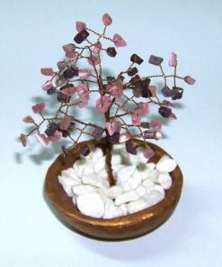 Copacel Feng Shui cu cristale de cuart roz si ametist
