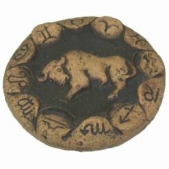 Minitablou din ceramica, lucrat manual - Bivolul Norocos