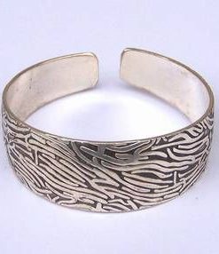 Bratara Feng Shui cu model tip zebra din alpaca argintata