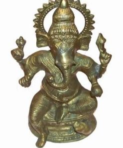 Statueta vintage din metal - Ganesh - XL