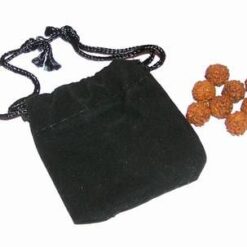 Set compus din 8 Rudraksha cu saculet negru