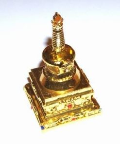 Stupa aurie binecuvantata - remediu Feng Shui din metal - #5