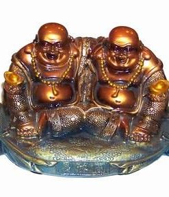 Buddha dublu razand cu pepita si sacul abundentei