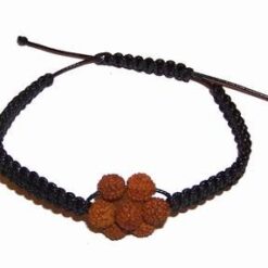 Bratara cu 7 Rudraksha cu 5 muchii - reglabila