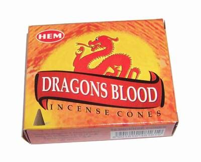 Set de 10 conuri parfumate - Sangele Dragonului