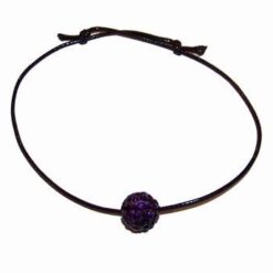 Bratara Shambala cu sfera mov - pentru evolutie spirituala