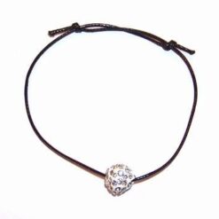Bratara Shambala cu sfera gri - protectia la drumuri