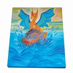 Tablou Feng Shui pictat manual - Dragonul de Apa