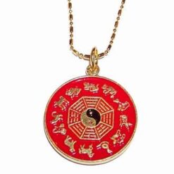 Talisman Feng Shui placat pe lant - Yin-Yang, trigrame